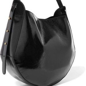 Wandler Corsa Shoulder Bag, Glossed Texture Leather, Black